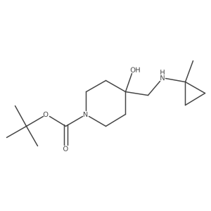 1,1-Dimethylethyl 4-hydroxy-4-{[(1-methylcyclopropyl)amino]methyl}-1-piperidinecarboxylate Structure