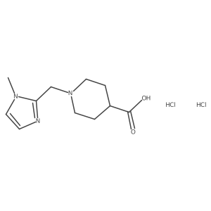 1-[(1-methyl-1H-imidazol-2-yl)methyl]piperidine-4-carboxylic acid dihydrochloride结构式