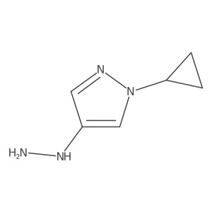 1-Cyclopropyl-4-hydrazinyl-1H-pyrazole Structure