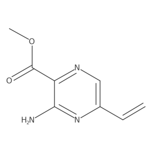 3-Amino-5-vinyl-pyrazine-2-carboxylic acid methyl ester结构式