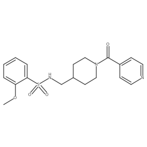 N-((1-isonicotinoylpiperidin-4-yl)methyl)-2-methoxybenzenesulfonamide Structure