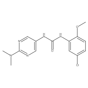 1-(5-Chloro-2-methoxyphenyl)-3-(2-(dimethylamino)pyrimidin-5-yl)urea结构式