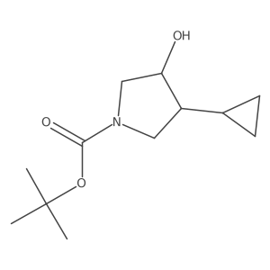 Tert-butyl 3-cyclopropyl-4-hydroxypyrrolidine-1-carboxylate Structure