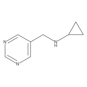 N-(pyrimidin-5-ylmethyl)cyclopropanamine结构式
