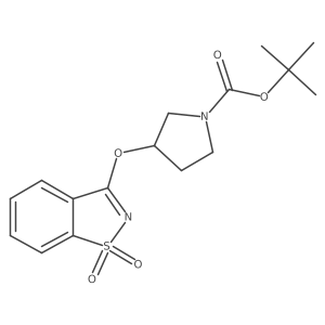 tert-Butyl 3-((1,1-dioxidobenzo[d]isothiazol-3-yl)oxy)pyrrolidine-1-carboxylate Structure