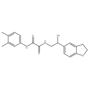 N1-(2-(2,3-dihydrobenzofuran-5-yl)-2-hydroxyethyl)-N2-(3,4-dimethylphenyl)oxalamide结构式