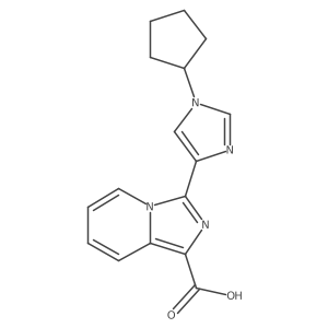 3-(1-Cyclopentyl-1H-imidazol-4-yl)imidazo[1,5-a]pyridine-1-carboxylic acid结构式