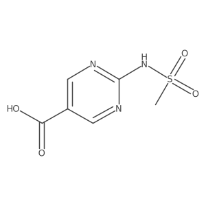 2-(Methylsulfonamido)pyrimidine-5-carboxylic acid结构式