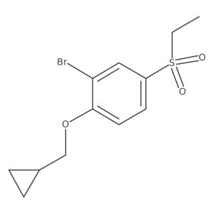2-Bromo-1-(cyclopropylmethoxy)-4-(ethylsulfonyl)benzene Structure