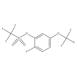 2-Fluoro-5-(trifluoromethoxy)phenyl trifluoromethanesulphonate Structure