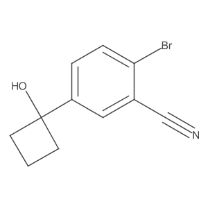 2-Bromo-5-(1-hydroxycyclobutyl)benzonitrile Structure