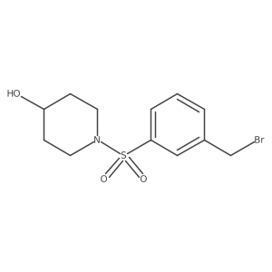 4-Piperidinol, 1-[[3-(bromomethyl)phenyl]sulfonyl]-结构式