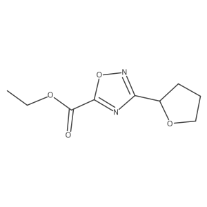 Ethyl 3-(tetrahydrofuran-2-yl)-1,2,4-oxadiazole-5-carboxylate结构式