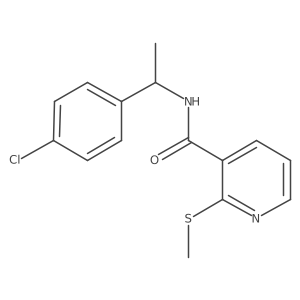 N-[1-(4-chlorophenyl)ethyl]-2-(methylsulfanyl)pyridine-3-carboxamide Structure