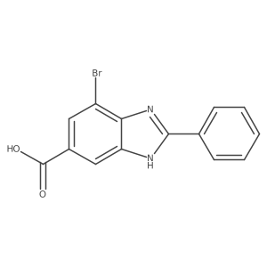 7-bromo-2-phenyl-1H-benzimidazole-5-carboxylic acid结构式