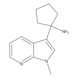 1-{1-methyl-1H-pyrrolo[2,3-b]pyridin-3-yl}cyclopentan-1-amine Structure