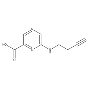 6-[(But-3-YN-1-YL)amino]pyrazine-2-carboxylic acid结构式