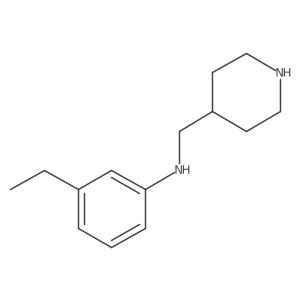 3-Ethyl-N-(piperidin-4-ylmethyl)aniline Structure