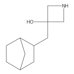 3-({Bicyclo[2.2.1]heptan-2-yl}methyl)azetidin-3-ol结构式