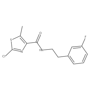 2-chloro-N-[2-(3-fluorophenyl)ethyl]-5-methyl-1,3-thiazole-4-carboxamide Structure