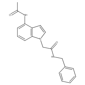 2-[4-(acetylamino)-1H-indol-1-yl]-N-benzylacetamide Structure
