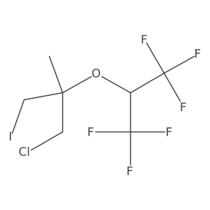 2-[(1-Chloro-3-iodo-2-methylpropan-2-yl)oxy]-1,1,1,3,3,3-hexafluoropropane结构式