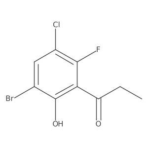 1-(3-Bromo-5-chloro-6-fluoro-2-hydroxyphenyl)propan-1-one Structure