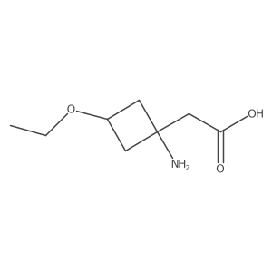2-(1-Amino-3-ethoxycyclobutyl)acetic acid Structure