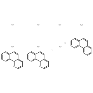 Dichlorotris(1,10-phenanthroline)ruthenium(II) hexahydrate Structure
