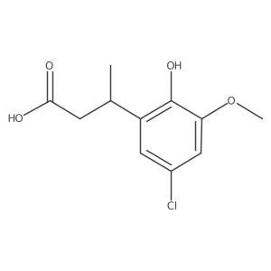 3-(5-Chloro-2-hydroxy-3-methoxyphenyl)butanoic acid结构式