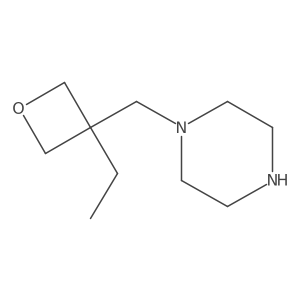 1-[(3-Ethyloxetan-3-yl)methyl]piperazine结构式