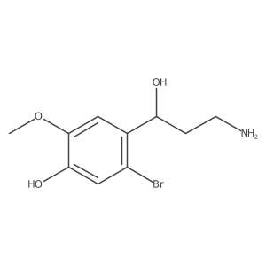 4-(3-Amino-1-hydroxypropyl)-5-bromo-2-methoxyphenol结构式