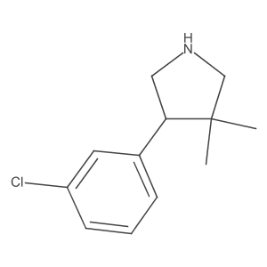 4-(3-Chlorophenyl)-3,3-dimethylpyrrolidine结构式
