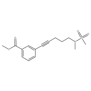 Methyl 3-[5-[methyl(methylsulfonyl)amino]pent-1-ynyl]benzoate结构式