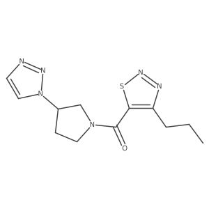 (3-(1H-1,2,3-triazol-1-yl)pyrrolidin-1-yl)(4-propyl-1,2,3-thiadiazol-5-yl)methanone Structure