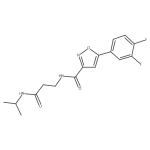 3-Isoxazolecarboxamide, 5-(3,4-difluorophenyl)-N-[3-[(1-methylethyl)amino]-3-oxopropyl]- Structure