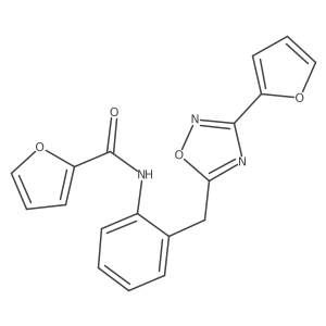 N-(2-((3-(furan-2-yl)-1,2,4-oxadiazol-5-yl)methyl)phenyl)furan-2-carboxamide Structure