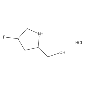 (4-Fluoropyrrolidin-2-yl)methanol hydrochloride结构式