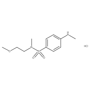 N-(2-methoxyethyl)-N-methyl-4-(methylamino)benzene-1-sulfonamide hydrochloride结构式
