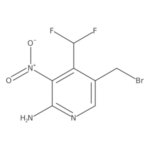 5-(Bromomethyl)-4-(difluoromethyl)-3-nitropyridin-2-amine Structure