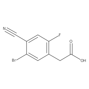 5-Bromo-4-cyano-2-fluorophenylacetic acid结构式