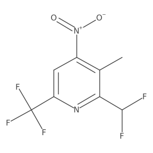 2-(Difluoromethyl)-3-methyl-4-nitro-6-(trifluoromethyl)pyridine结构式