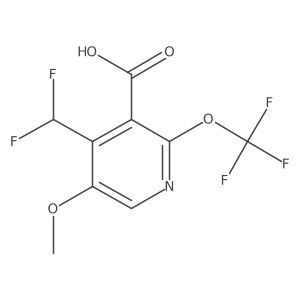 4-(Difluoromethyl)-5-methoxy-2-(trifluoromethoxy)nicotinic acid Structure