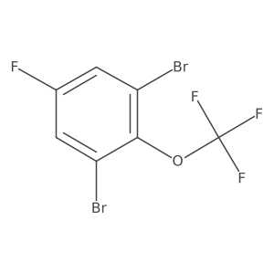 1,3-Dibromo-5-fluoro-2-(trifluoromethoxy)benzene结构式