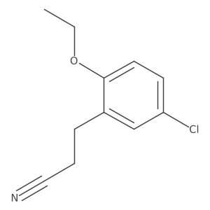 3-(5-Chloro-2-ethoxyphenyl)propanenitrile结构式