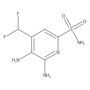 2,3-Diamino-4-(difluoromethyl)pyridine-6-sulfonamide Structure
