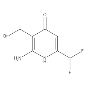 2-Amino-3-(bromomethyl)-6-(difluoromethyl)pyridin-4-ol Structure