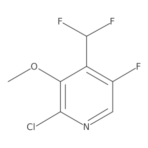 2-Chloro-4-(difluoromethyl)-5-fluoro-3-methoxypyridine Structure
