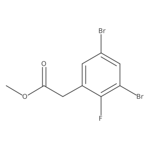 Methyl 3,5-dibromo-2-fluorophenylacetate结构式