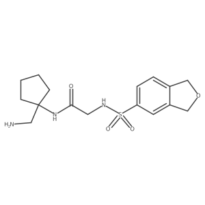 Acetamide, N-[1-(aminomethyl)cyclopentyl]-2-[[(1,3-dihydro-5-isobenzofuranyl)sulfonyl]amino]- Structure